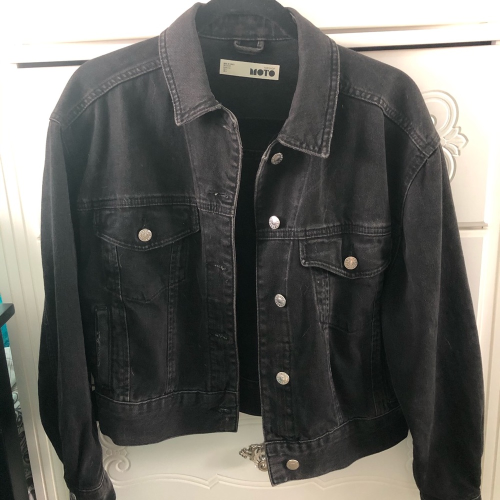 Oversized Black TopShop Jean Jacket